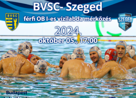Szombaton férfi csapatunkat a BVSC fogadja a Szőnyi úti uszodában